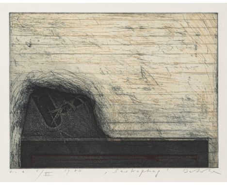 Dahmen, Karl FredStolberg/Rheinland, 1917 - Preinersdorf/Chiemsee, 1981Versch.2 Bl.: "Chiemgaulegende", 1971; "Sarkophag", 19