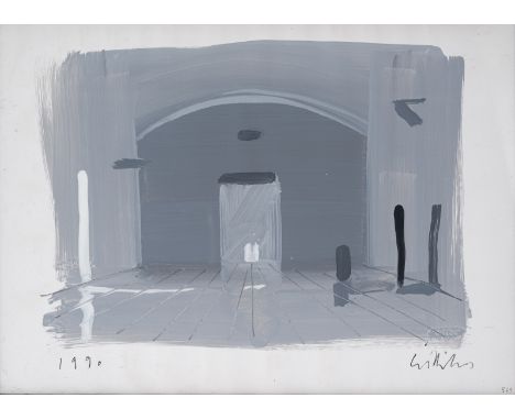 Willikens, BenLeipzig, 193929 x 41 cm, R.Raum, 1990. Gouache auf Papier. In Bleistift unten rechts signiert und unten links d