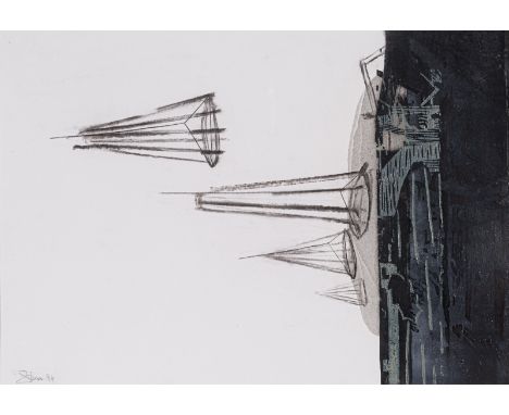 Siber, WilliEberhardzell, geboren 194930 x 43 cm, R.Ohne Titel, 1994. Mischtechnik auf Papier. In Bleistift unten links signi