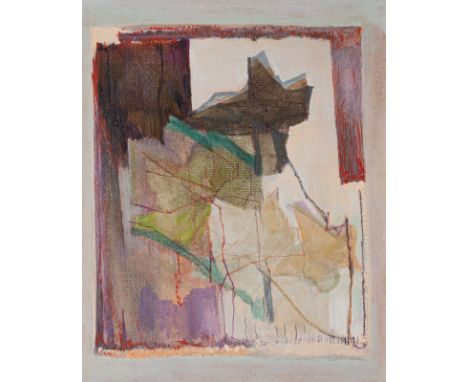 Meistermann, GeorgSolingen, 1911 - Karlsruhe, 199060 x 48 cm, R."Herbstblätter (Herbstliches Blatt)", 1982. Öl auf Rupfen, au