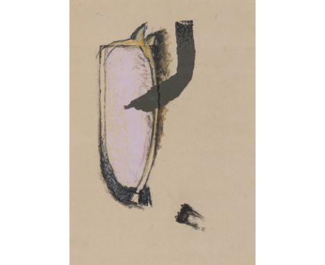 Siber, WilliEberhardzell, geboren 194929,5 x 20,5 cm, R."Gang der Dinge IV", 1988. Mischtechnik auf Papier. In Bleistift unte