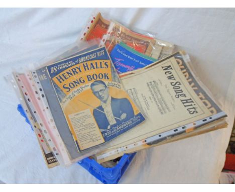 A collection of vintage sheet music, including Vera Lynn, Bing Crosby, etc.