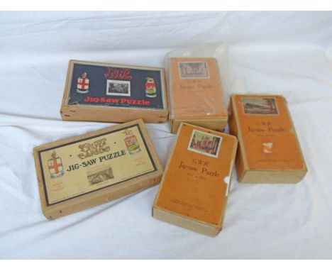 Five vintage GWR jigsaws - unchecked