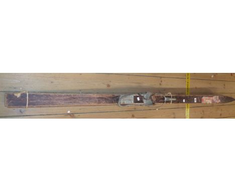 A pair of vintage skis