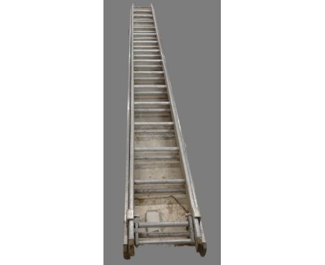 Set of Ramsey aluminium 16 step 2 piece extension ladders. 
