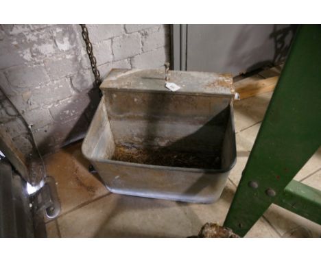 Galvanised small water trough 