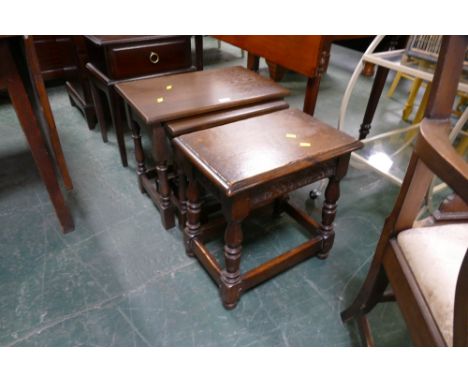 Reproduction joint stool and nest of tables 