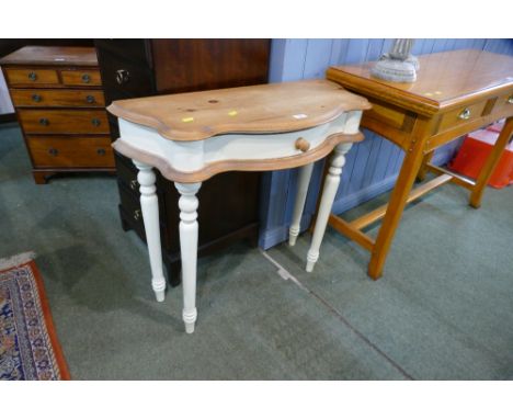 Modern pine hall/side table 