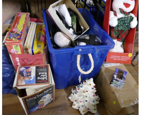 Vintage children's toys and games, Xmas ornaments and decorations, ceramics etc - Tomytime Talking Tutor Robot