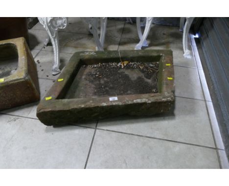 Canted edge sandstone planter/shallow trough 