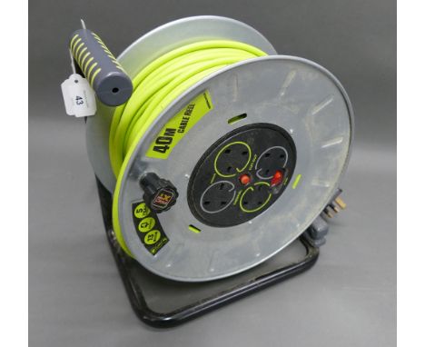 40M cable reel with 4 sockets. 