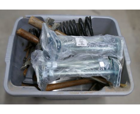 Box containing selection of hand tools, spanners, hammers etc.