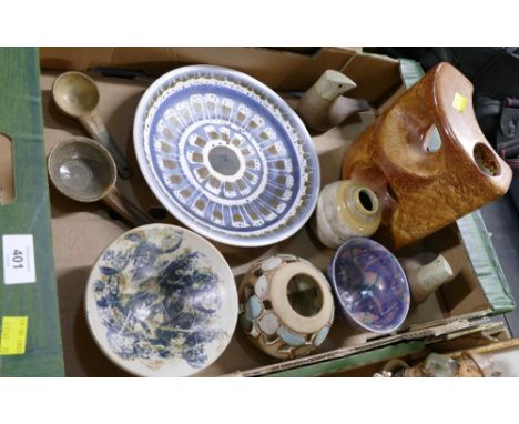 Box of Studio Pottery ceramics, Aviemore Scotland etc