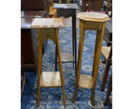 Mismatched plant stands, Arts and Crafts, Edwardian etc