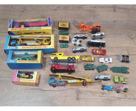 A boxed Matchbox Superkings K-3 Tractor and Tipping Trailer, a boxed K-11 DAF Car Transporter (box missing perspex), a boxed 