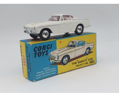 A boxed Corgi Toys No.258 The 'Saints' Volvo P.1800 with club leaflet, Nr M-M, box Ex 