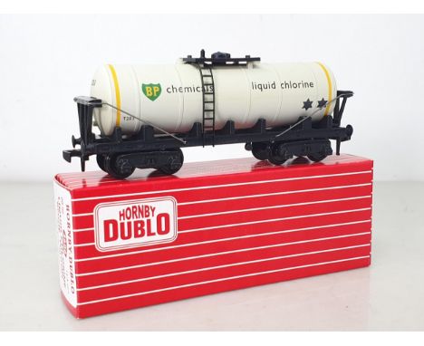 A boxed Hornby Dublo 'Never was' 4686 BP Chemicals Bogie Tanker, unused in perfect condition, box is a 2007 Tony Cooper repro