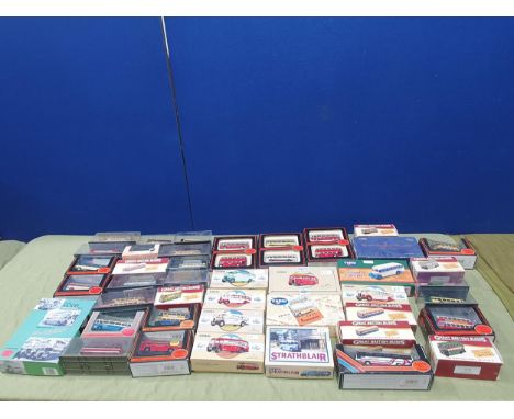 Two boxes of boxed Corgi Omnibus Models, E.F.E. 1:76 scale Buses and Great British Bus Models 