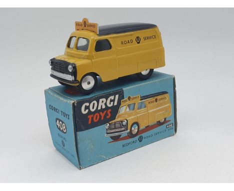 A boxed Corgi Toys No.408 Bedford AA Road Service Van with leaflet, Nr M-M, box Ex 