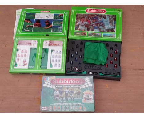 Two boxed Subbuteo Table Football Games and a boxed Dream Team Stadium