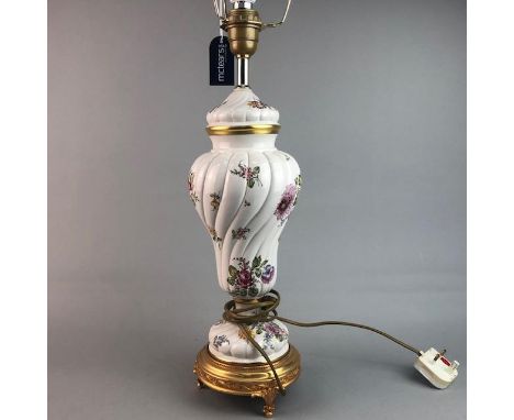 20TH CENTURY CERAMIC LAMP, 73cm high