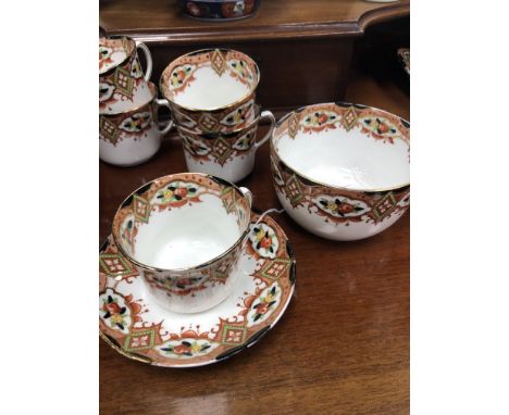 BELGRAVE CHINA PART TEA SERVICE, including 12 cups and 2 cake serving plates, along with a part Aynsley tea service and a mod