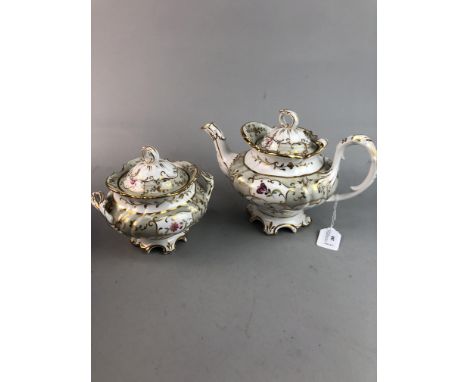 20TH CENTURY FLORAL AND GILT PART TEA SERVICE