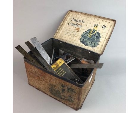 LOT OF ENGINEERS HAND TOOLS, including micrometeres, squares, rules etc.