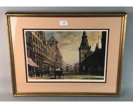 AFTER PETER ST CLAIR MERRIMAN, TRONGATE limited edition print, signed and numbered 194/500 in pencil 25cm x 37cm Mounted, fra