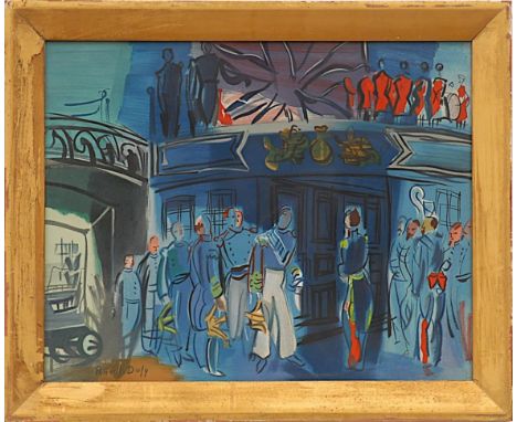 RAOUL DUFY 'Reception d'un Amiral Anglais', lithograph on Arches paper, signed in the plate, 1969, Edition 1000 Printed by Mo