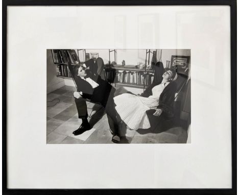 THURSTON HOPKINS 'Shirley and Terence Conran at Home on Hammock Chairs, 1955', silver gelatin archival fibre print, 61cm x 50