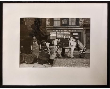 'DRAY HORSE', silver gelatin archival fibre print, 72cm x 65cm overall, framed and glazed. 