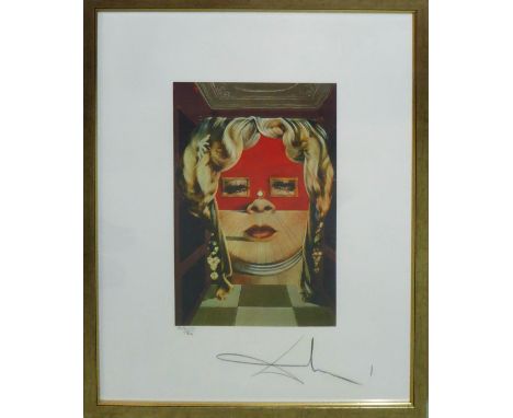 SALVADOR DALI 'The Face of Mae West', 72cm x 56.5cm, lithograph on BFK Rives paper, with artist's blind stamp, signed in the 