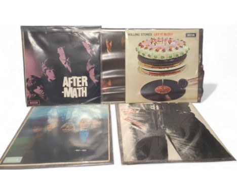 Rolling Stones vinyl Lps including No.2, Decca, Mono, LK 4661, Matrix XARL-6619-1A; Aftermath, Decca, Mono, LKA-4786, Matrix 