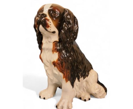 A large Italian fireside model, of a King Charles Spaniel, 50cm high 