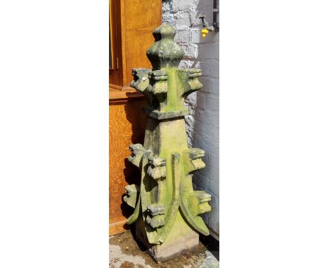 Architectural Salvage - a substantial 19th century sandstone Gothic pinnacle 