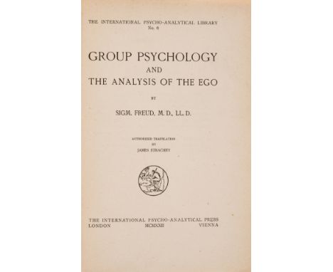 NO RESERVE Freud (Sigmund) Group Psychology and the Analysis of the Ego, first edition, scattered very faint spotting, pp.123