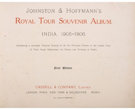 India.- Johnston &amp; Hoffmann's Royal Tour Souvenir Album. India 1905-1906, first edition, frontispiece and illustrations, 