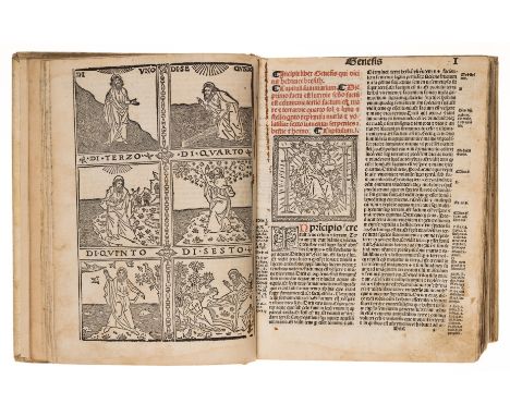 Bible, Latin.- Biblia cum concordantiis Veteris et Novi Testamenti &amp; sacrorum canonum, edited by Alberto da Castello, dou