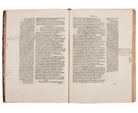 Plautus (Titus Maccius) Comoediae, commentary by Joannes Petrus Valla &amp; Bernardinus Saracenus, part 2 only (of 2), collat