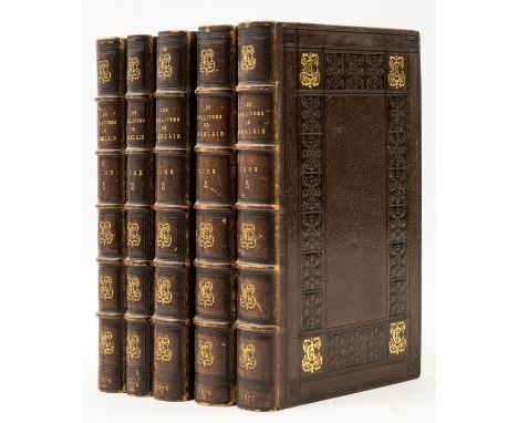 NO RESERVE Rabelais (François) Les Cinq livres, 5 vol., number 43 of 170 copies on Hollande, etched frontispieces (offsetting