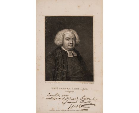 Library catalogue.- Bohn (Henry George) Bibliotheca Parriana. A Catalogue of the Library of the late Reverend and Learned Sam