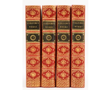 Fielding (Henry) The Works...with the Life of the Author, 4 vol., first collected edition, engraved portrait, occasional ligh