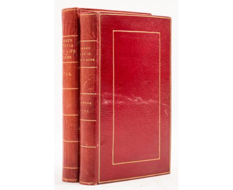 More (Thomas) The Life of Sir Thomas More, Kt...., engraved portrait by Vertue after Holbein, title in red &amp; black (light