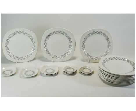 Midwinter Stylecraft Pattern Trellis Contemporary Table Ware (22) pieces in total.