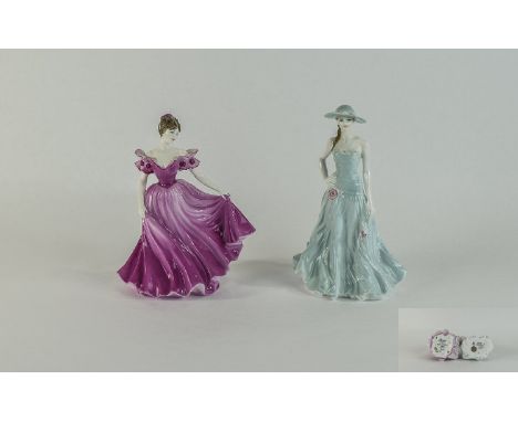 Royal Worcester Figures of The Year 1997. 1/ Serena CW325. Issued 1997 Only, Height 9 Inches, Mint Condition + Coalport Figur