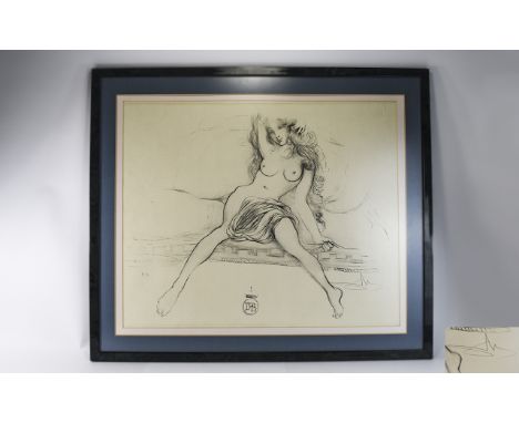 Salvador Dali Nu au Sopha From The Nude seriesSpain, 1976. Artist Edition Lithograph On Paper. 19 x 24 inches (650x 500mm" Si