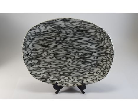 Midwinter Tonga Pattern Stylecraft Shape Large Oval Plate c 1955