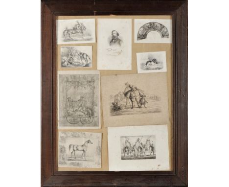 REI D. FERNANDO II - 1816-1885, Various topics, lithograph “Portrait of King Fernando II” and eight etchings on paper, jointl