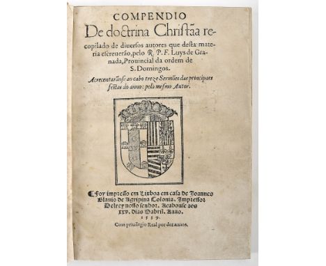 LUÍS DE GRANADA, Frei, O.P.- COMPENDIO | De doctrina Christãa re- | copilado de diuersos autores que desta mate- | ria escreu